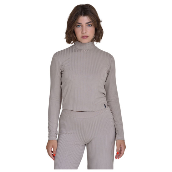 Target Γυναικεία μακρυμάνικη μπλούζα Turtleneck Crop Top Long Sleeve "Rib Viscose"